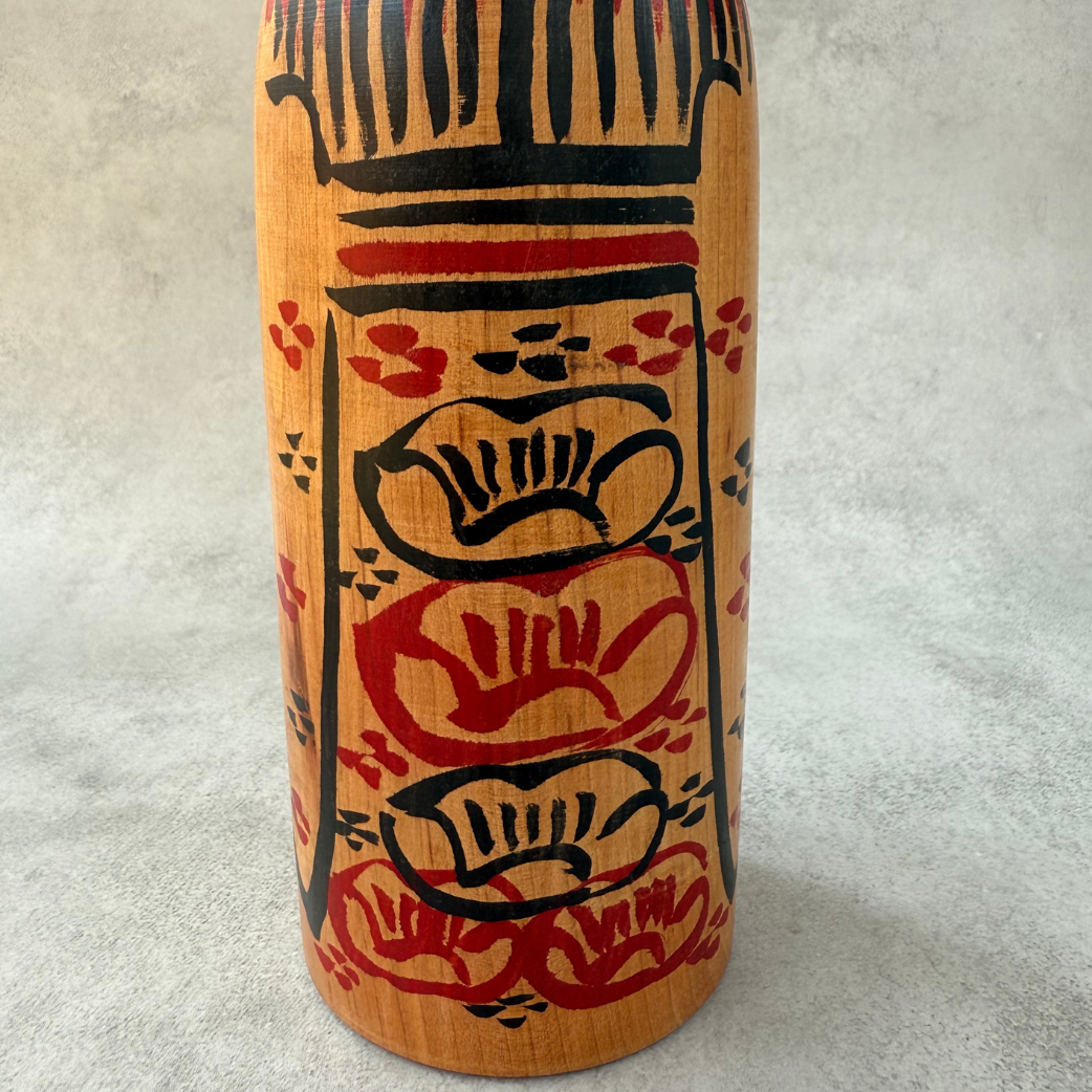 Vintage Japanese Kokeshi Doll by Kyutaro Ogura (1906–1998) | Late Work (Age 83) | 29cm Large | Kijiyama Tradition | Signed | Showa Era Folk Art