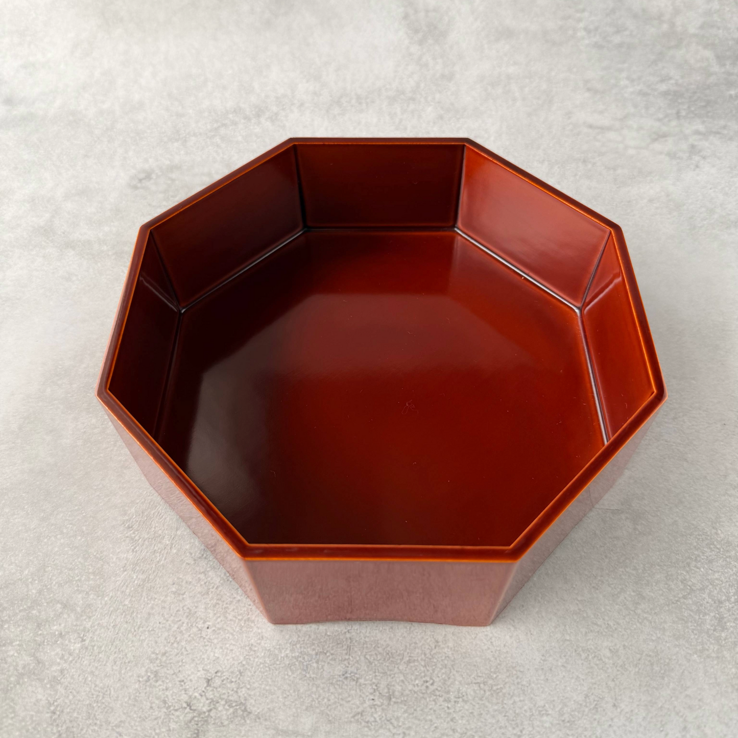 Octagonal Japanese Lacquer Box with Lid | Vintage Urushi Box | 17cm Traditional Tableware