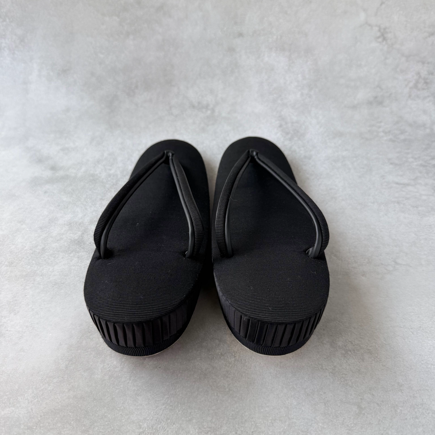 Vintage Japanese Black Zori Sandals (Size 6 US Women)｜Elegant Formal Footwear from the 1960s