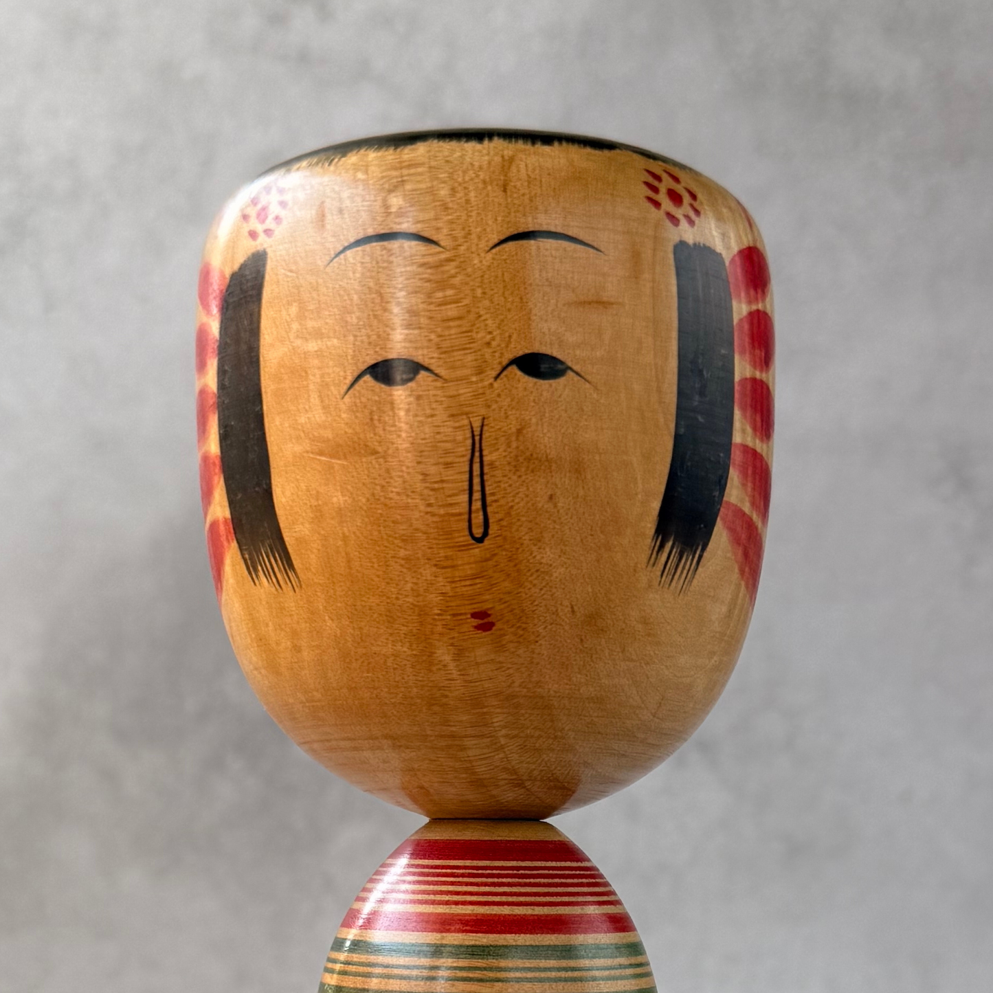 Vintage Zao Takayu Kokeshi Doll by Shizuo Ariji - 10" Hand-Painted Folk Art(1970s) - Rare Japanese Folk Art 10"