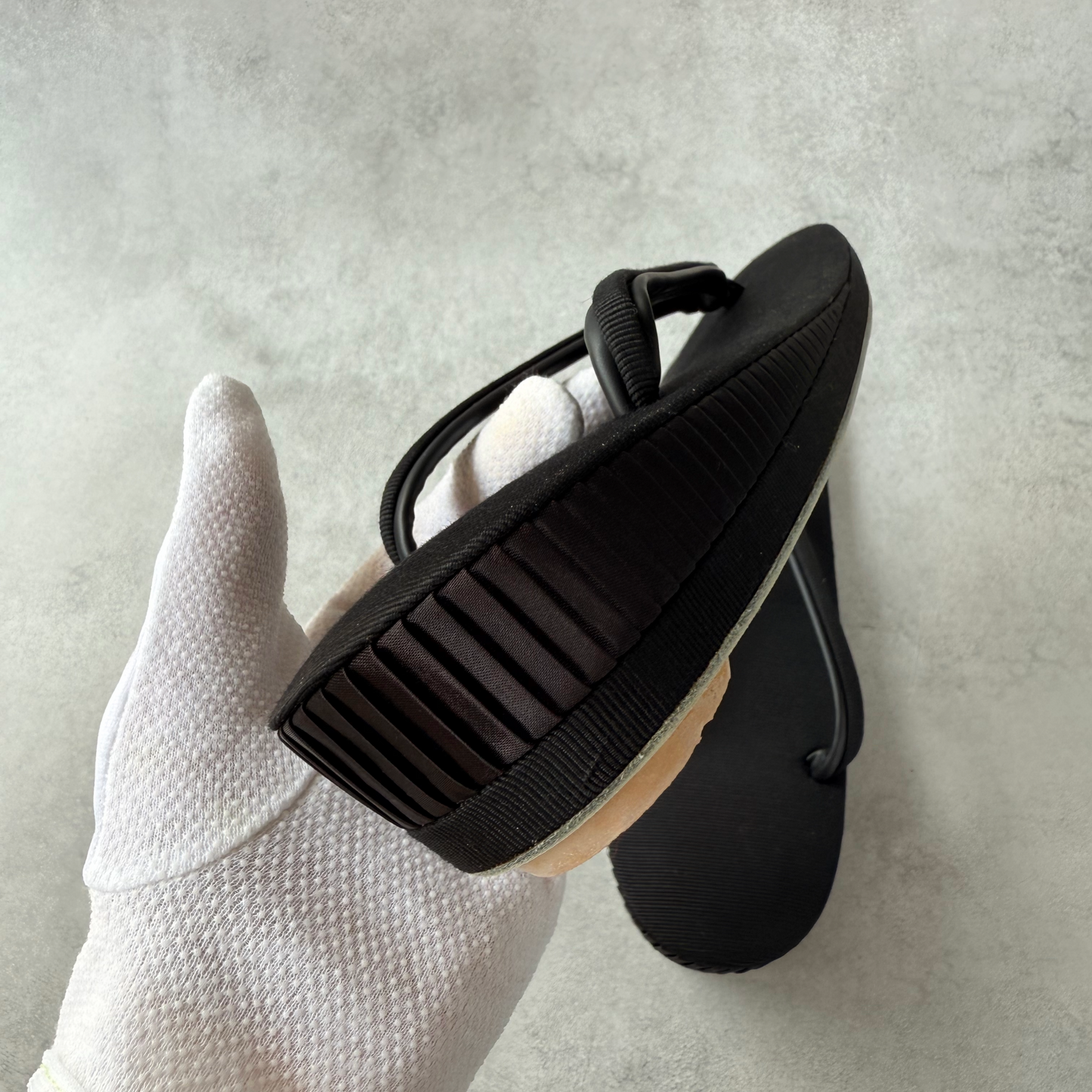 Vintage Japanese Black Zori Sandals (Size 6 US Women)｜Elegant Formal Footwear from the 1960s