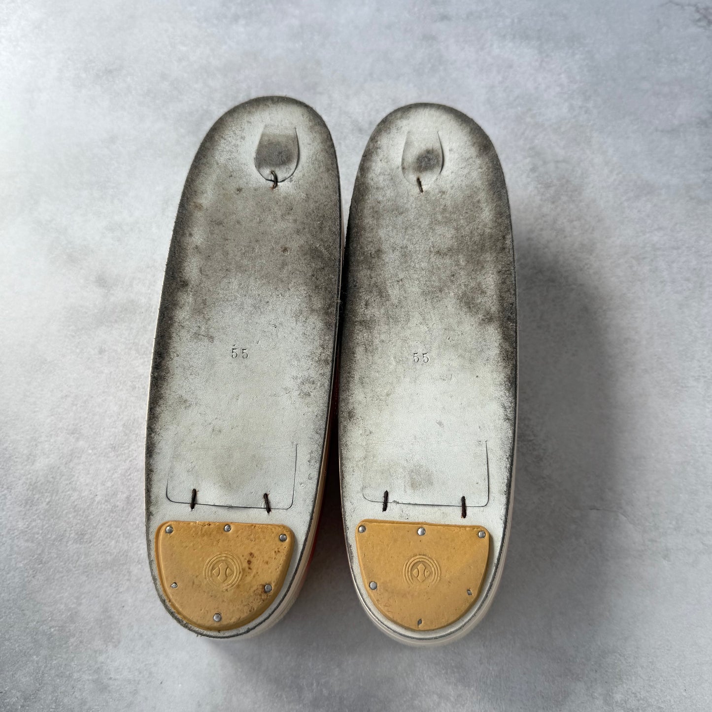 Vintage Japanese Zori 1960s | Ivory Platform Kimono Sandals | Sogo Kobe | Red Gold Strap | Formal Geta for Maiko or Wedding